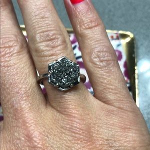 Kendra Scott silver drusy ring